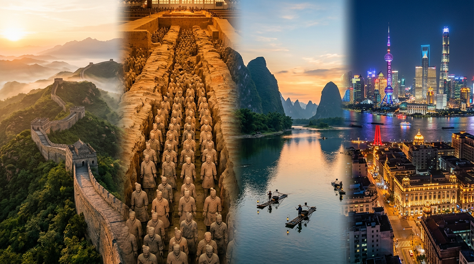 China Multi City Tour – Great Wall, Terracotta Warriors, Guilin And Shanghai China Multi-city Tour: Must-see Cities & Hidden Highlights (2026)